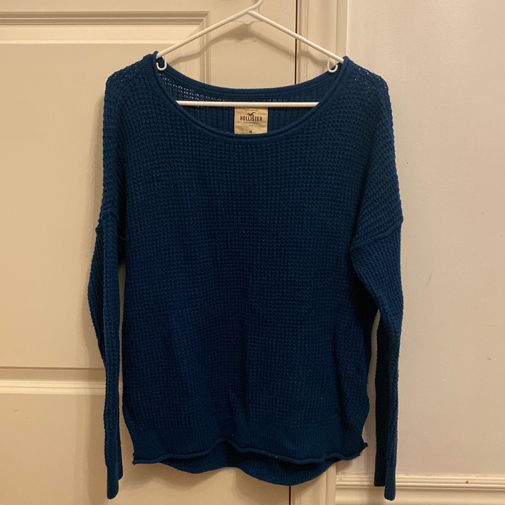 Knitted Teal Sweater from Hollister